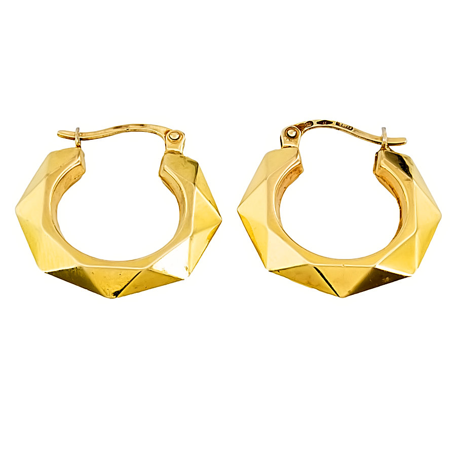 9ct gold (Hollow) 1.8g Hoop Earrings